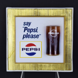Pepsi Vacuum Formed Plastic Sign Say Pepsi Please 1960s