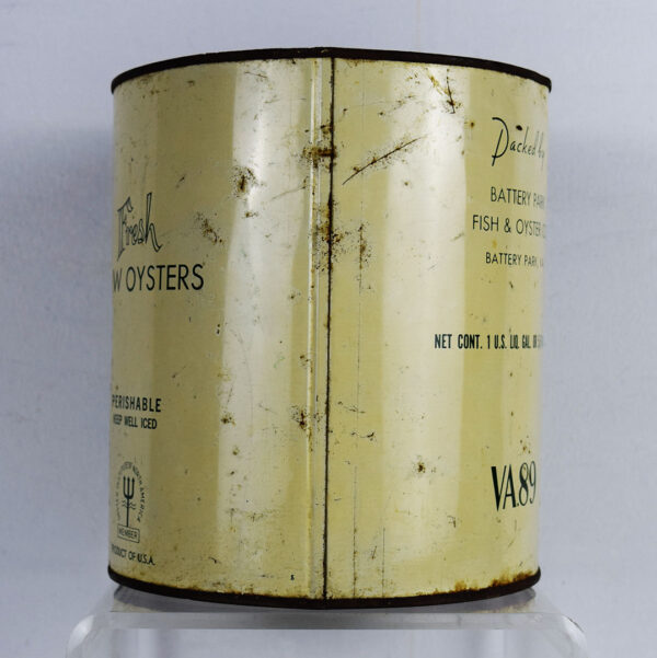 OceanSpra Brand Salt Water Oysters One Gallon Tin Can