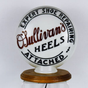 O'Sullivan's Heels Expert Shoe Repairing Milk Glass Globe
