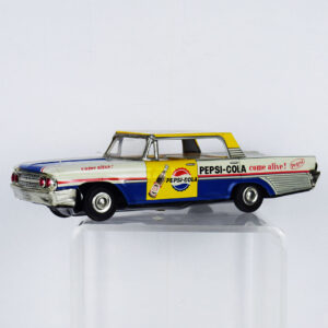 Pepsi Cola Tin Friction Ford Galaxie Toy Car Taiyo Japan