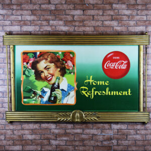 1951 Coca Cola Home Refreshment Cardboard Sign Kay Frame
