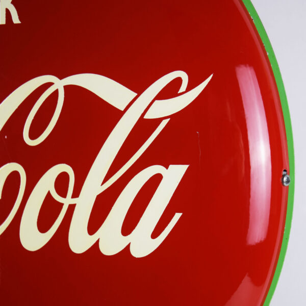 Rare Coca Cola Button Flange Sign With Drugs Privilege Panel