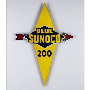 Blue Sunoco 200 Porcelain Pump Plate Sign Sunoco Gasoline