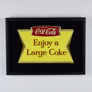 Coca Cola Fishtail Vacuum Form 3D Plastic Sign Framed