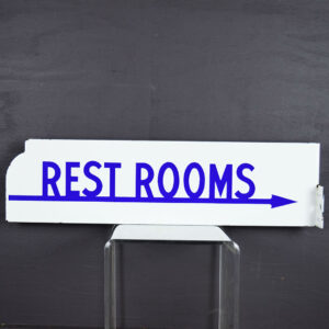 Gulf Pure Gas Station Porcelain Rest Rooms Flange Sign Nice