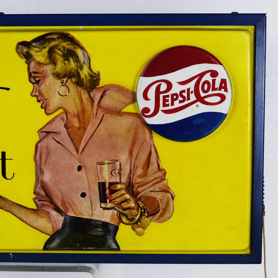 Pepsi Cola The Light Refreshment Light Up Cabinet Sign - Discover