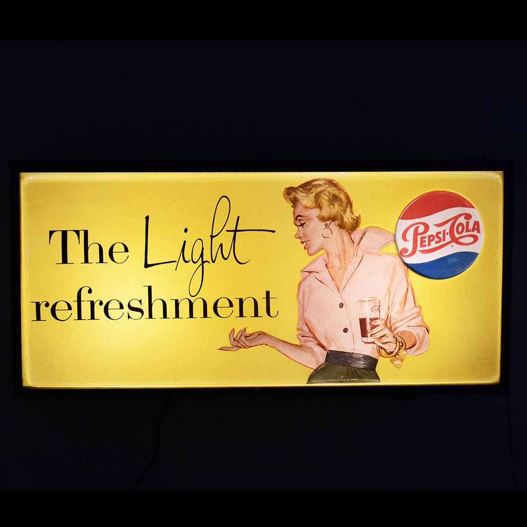Pepsi Cola The Light Refreshment Light Up Cabinet Sign - Discover