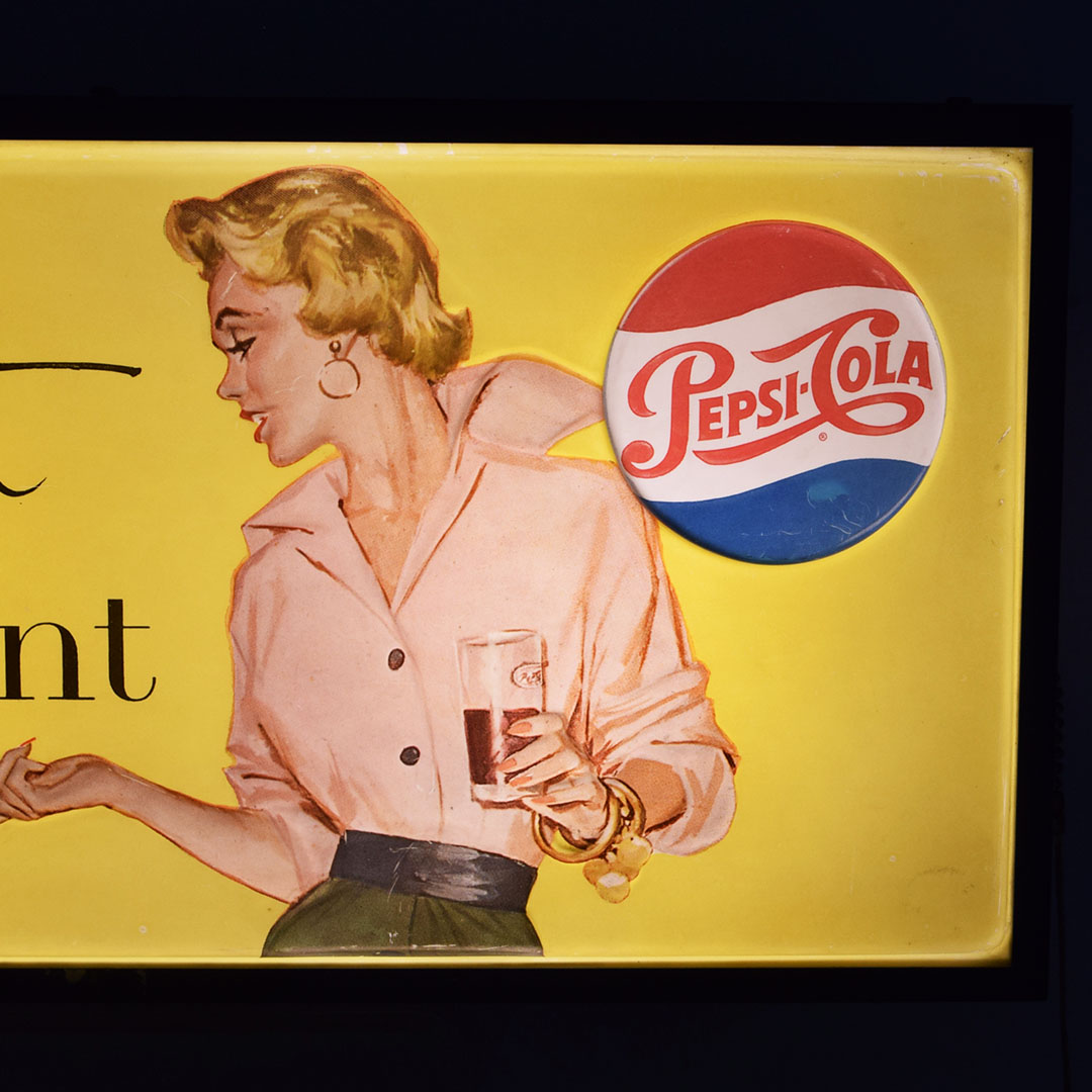 Pepsi Cola The Light Refreshment Light Up Cabinet Sign - Discover