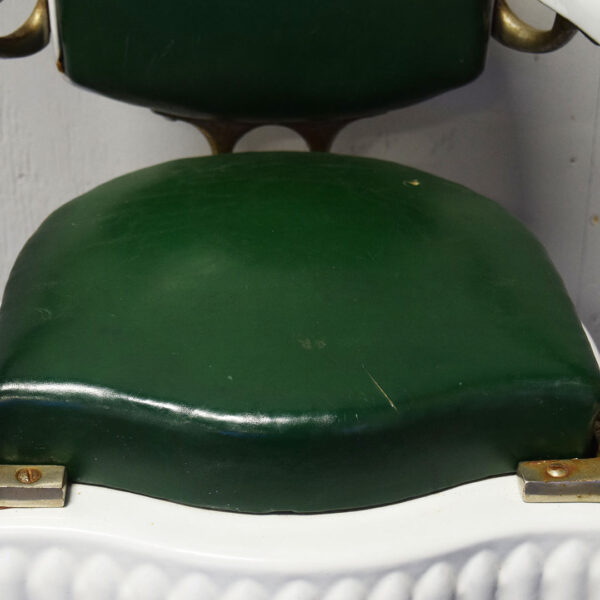 Koken Child's Barber Chair Porcelain Finish Original Leather