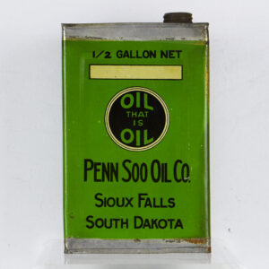 Penn Soo Oil Solder Seam Half Gallon Metal Can Sioux Falls