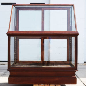 Oak Mercantile Slant Front Floor Model Display Showcase