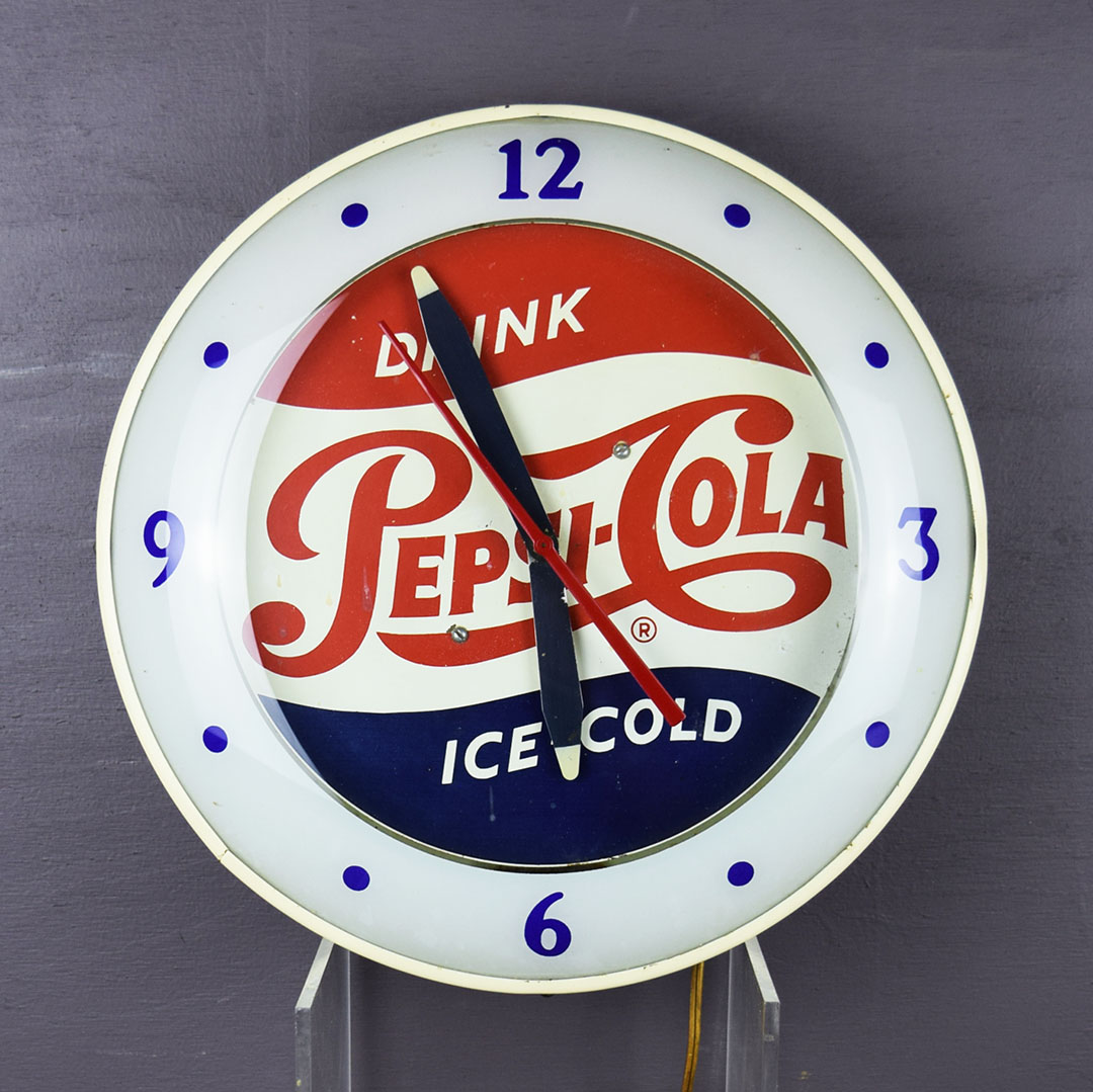 90’s ペプシコーラ　ライトアップ　ウオールクロック　時計　看板 90's ペプシコーラ ライトアップ ウオールクロック 時計 看板 90's