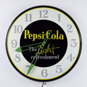 Pepsi Cola Round Metal Face And Body Clock The Light Refreshment