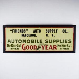 Goodyear Automobile Supplies Embossed Tin Tacker Sign NY