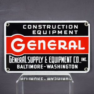 General Supply And Equipment Co. Porcelain Sign Baltimore