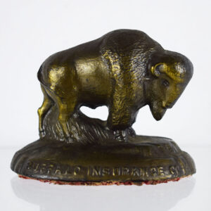Buffalo Insurance Company Brass Advertising Paperweight
