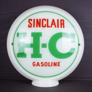 Sinclair H-C Gasoline Milk Glass Gas Globe Glass Lenses
