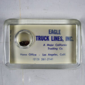 Gambling Glass Paperweight Eagle Truck Lines Los Angeles CA