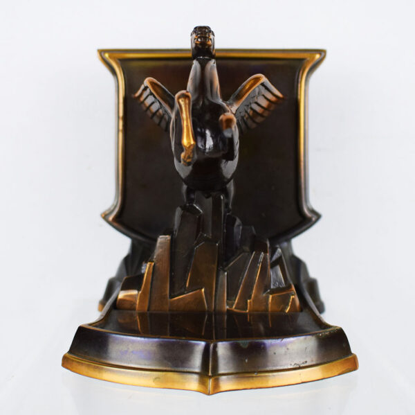 Mobil Oil Gasoline Pegasus Executive Brass Book End