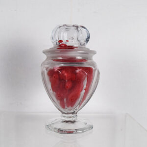 Scallop Sided Glass Apothecary Glass Jar With Ground Top