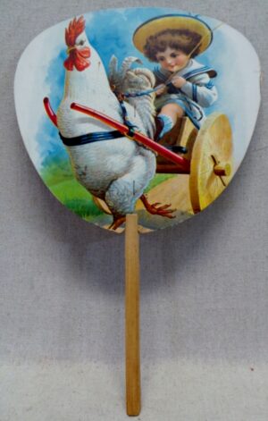 Ice Cream Fan Hand Held Cardboard Fan