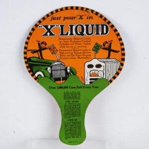1920's Fan X Liquid Leak Repair Cardboard Fan
