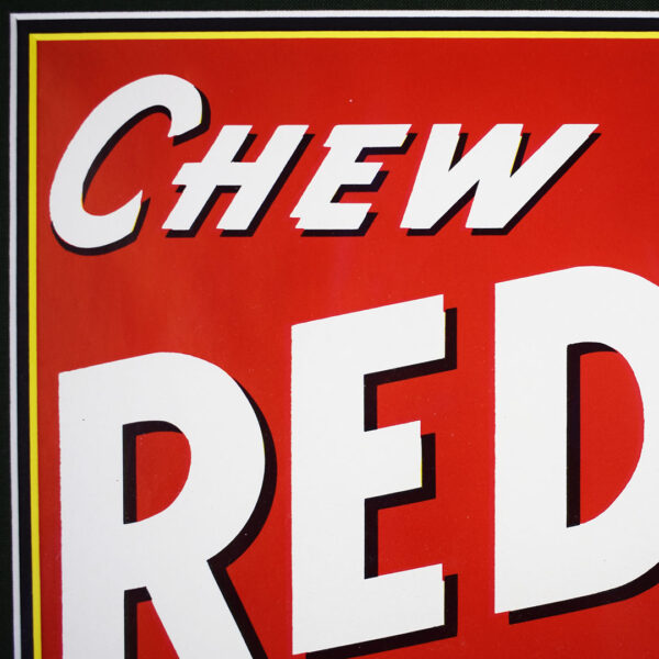 Chew Red Man Chewing Tobacco Framed Cardboard Trolley Sign - Discover ...