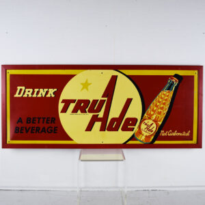 Drink Tru Ade Metal Sign Framed Great Colors 1947