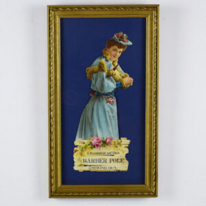 Barber Pole Chewing Gum Die Cut Easel Back Store Display