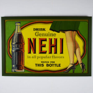 Drink Genuine Nehi Cardboard Sign John Igelstroem Co Framed