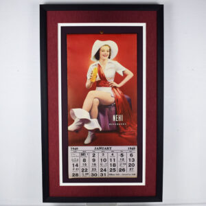 Nehi Beverages 1940 Wall Calendar Full Calendar Pad Framed