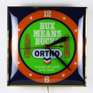 Chevron Ortho Bux Means Bucks Square Lighted Pam Clock