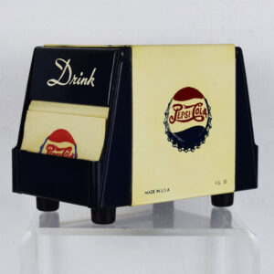 Drink Pepsi Cola Soda Fountain Napkin Holder Rare Double Dot Cap