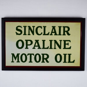Rare Sinclair Opaline Motor Oil Embossed Letter Tin Sign Framed