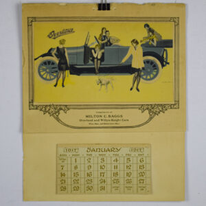 1917 Overland & Willys-Knight Cars Paper Calendar Full Pad