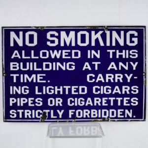 No Smoking Allowed Porcelain Sign Oriental Powder Company