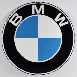 1960s BMW Dealer Round Porcelain Convex Sign