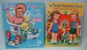 Four Merrill Company Paper Dolls Uncut Original 1948 1950 1952 1955 Mint Condition