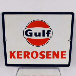 Gulf Kerosene Porcelain Pump Plate Tapered Outer Edges