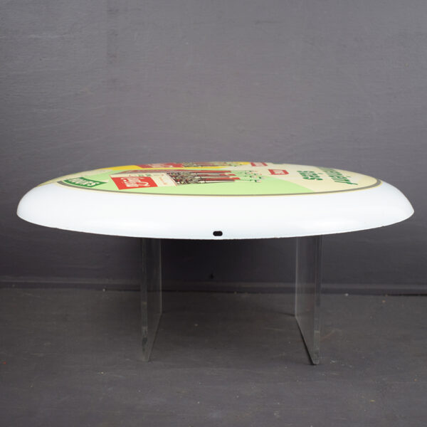 16 Inch White Coca Cola Button Sign 1950s Store Hours Decal