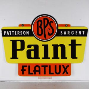 Double Sided BPS Paint Flatlux Die Cut Porcelain Sign