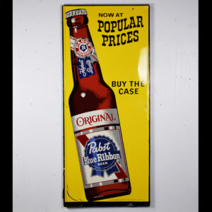 Pabst Blue Ribbon Beer Metal Sign Wooden Frame 60 By 26