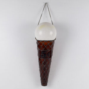 Stained Glass Ice Cream Cone Hanging Advertising & Bracket