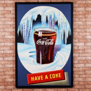 1953 Coca Cola Have A Coke Cardboard Sign Framed Artic Scene