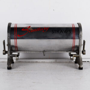 Metal Soda Fountain Straw Holder Sanitary Straws Dispenser