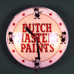 Dutch Masters Paints Light Up Double Bubble Clock 15 Inch