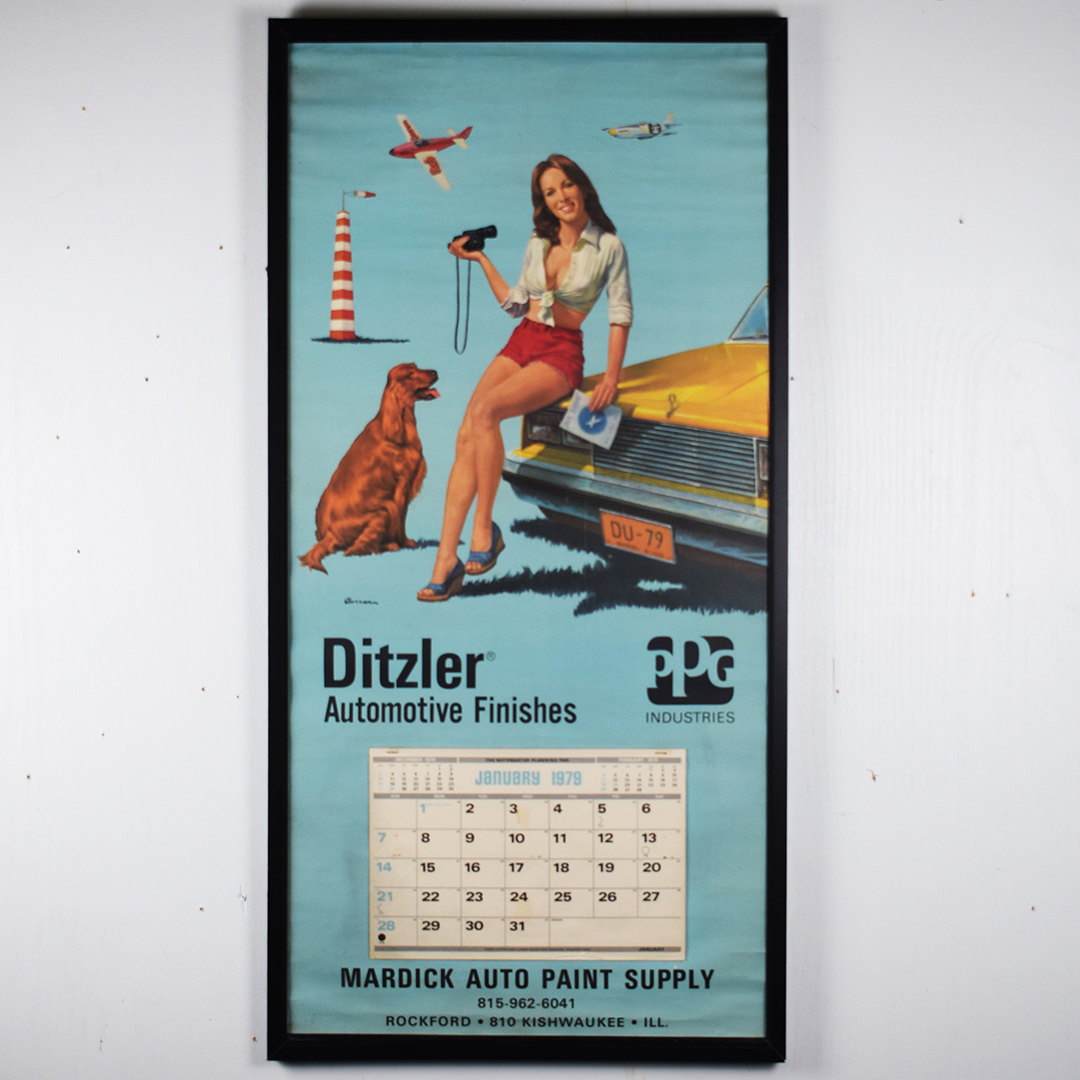 1979 Ditzler Automotive Finishes PPG Paints Pinup Calendar