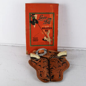 Lasso 'em Bill Holster Set With Gene Autry Pistols With Box