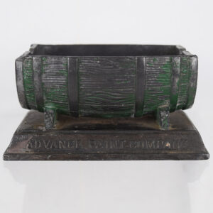 Advance Paint Company Metal Half Barrel Desk Ashtray