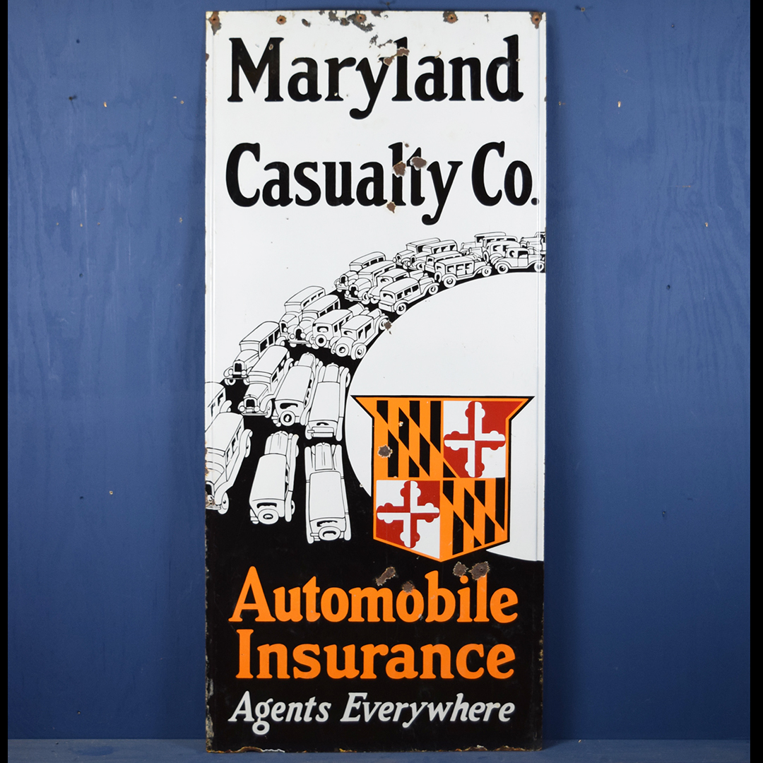 Maryland Casualty Co. Insurance Lighthouse Porcelain Sign